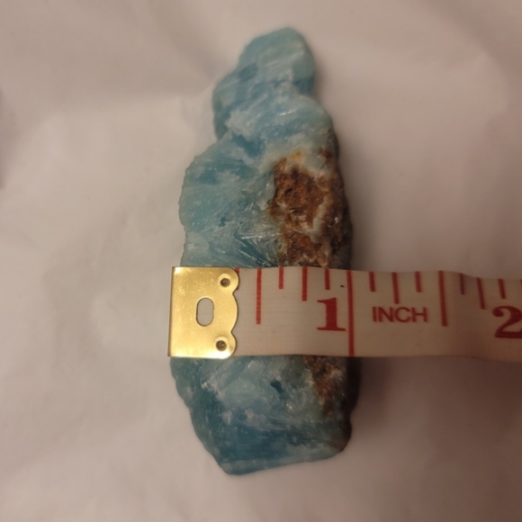 Raw Bright Blue Botryoidal Aragonite Specime Chunk Crystal Rough On A Matrix - Picture 13 of 14